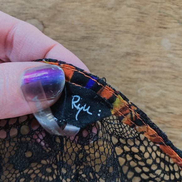 RYU Sheer Kimono Wrap with  Black Lace Back OS - Picture 5 of 6